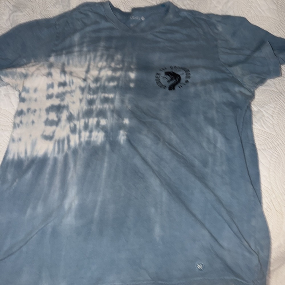 Uncover The Uncommon T Shirt Mens Size Large Blue Snake Tie Dye Stance